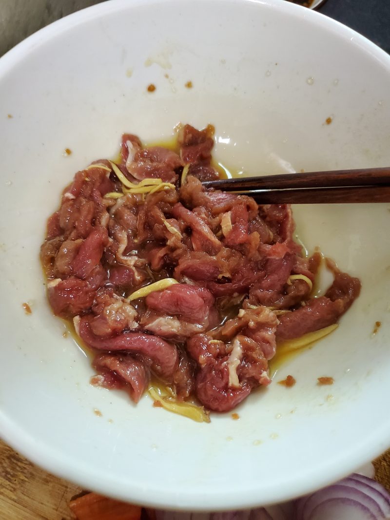 Steps for cooking Sha Cha Beef