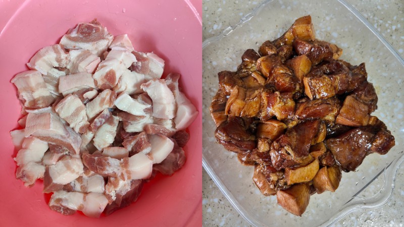 Steps for making Xian Rou Zongzi (Salted Pork Zongzi)
