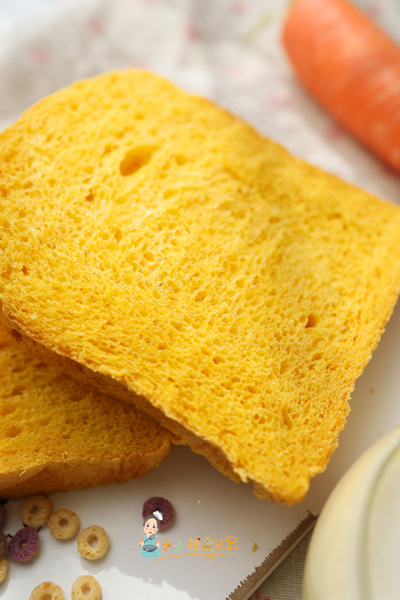 Carrot and Pork Floss Toast for Babies Over 9 Months