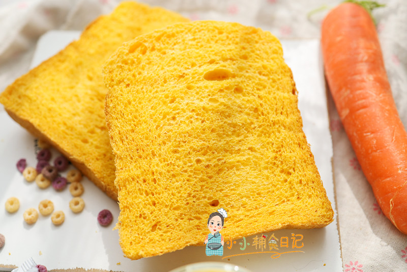 Carrot and Pork Floss Toast for Babies Over 9 Months