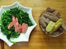 Steps for Making Spinach and Pork Liver Soup