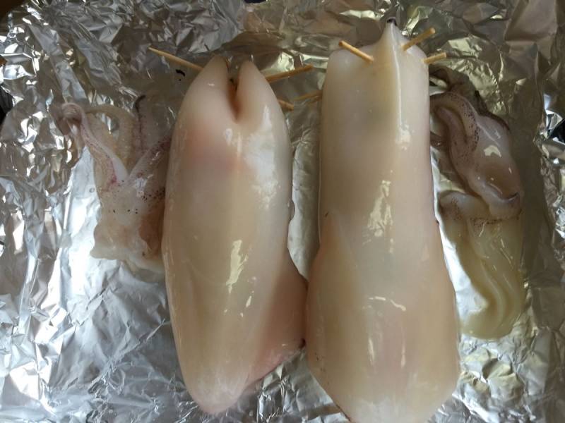 Steps for Grilled Squid Glutinous Rice Tube