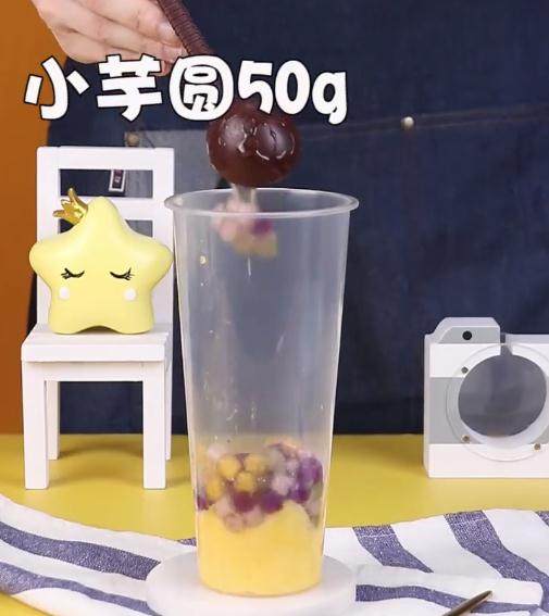 Milk Cap Tea | Taro Ball Cheese Mango Making Steps