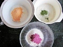 Steps for Making Korean Fancy Pastry - Finger Bean Paste Steamed Cake