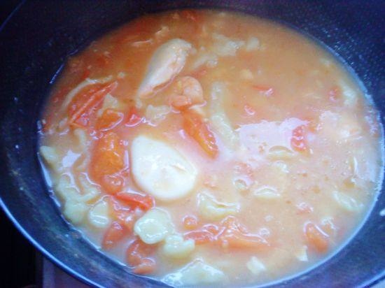 Winter Solstice Warm Breakfast - Tomato Shrimp Noodle Fish Soup Cooking Steps