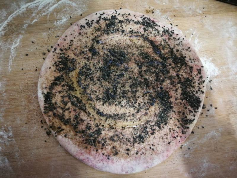 Steps for making Black Sesame Salted Wo Wo