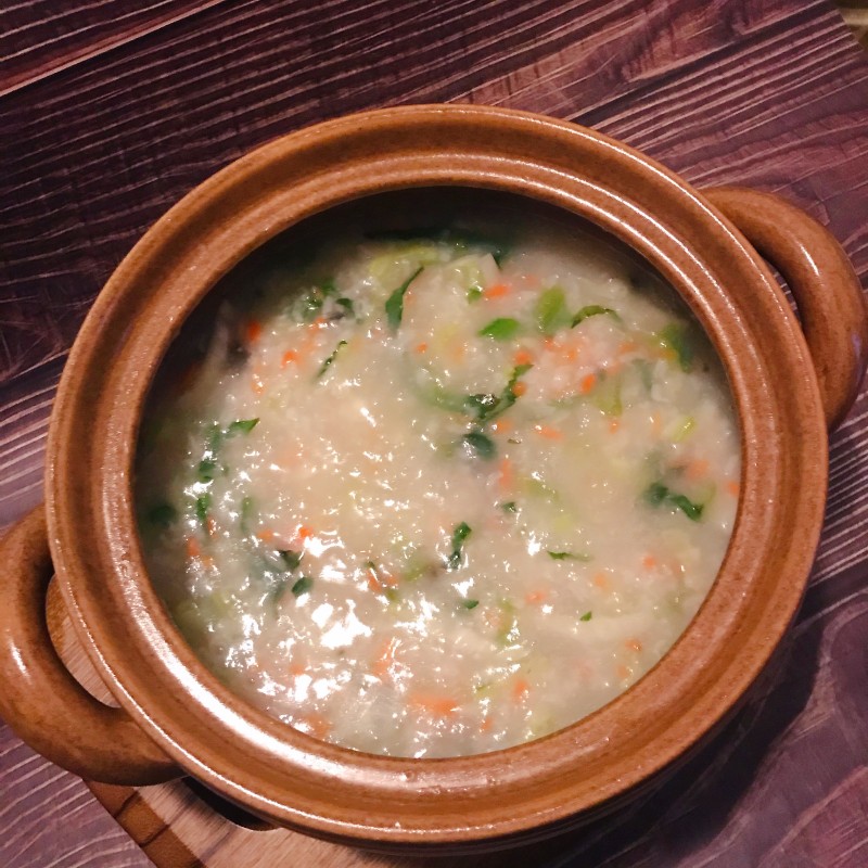 Carrot and Preserved Egg Congee