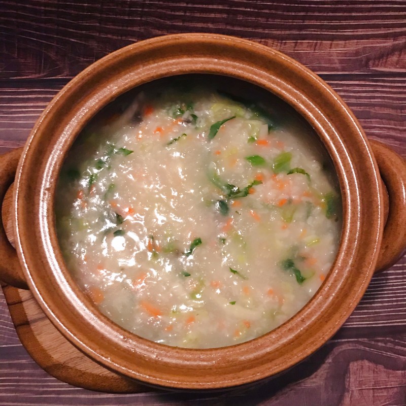 Carrot and Preserved Egg Congee