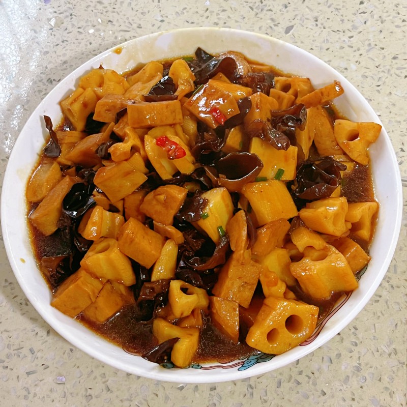 Braised Lotus Root Cubes