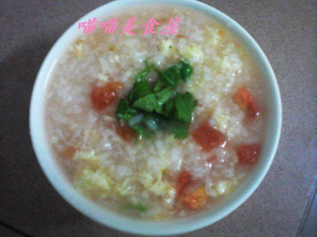 Tomato and Egg Drop Porridge