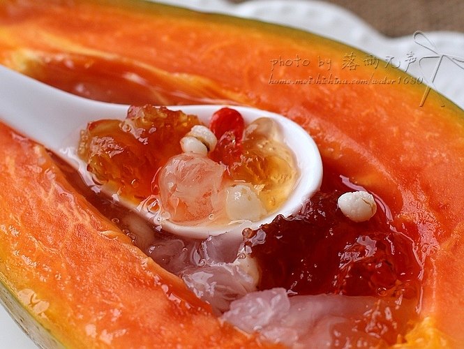 Steps for cooking Papaya and Peach Resin Beauty Soup