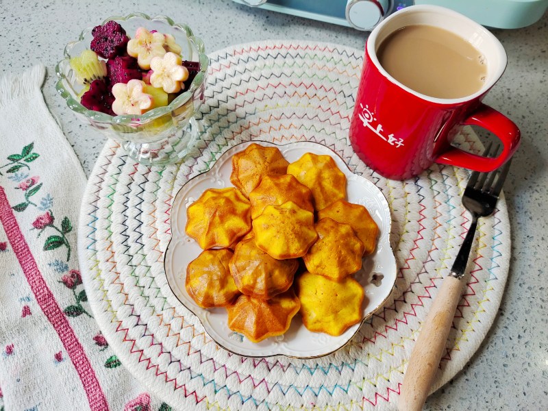 Steps for making Pumpkin Star Cake in Breakfast Machine