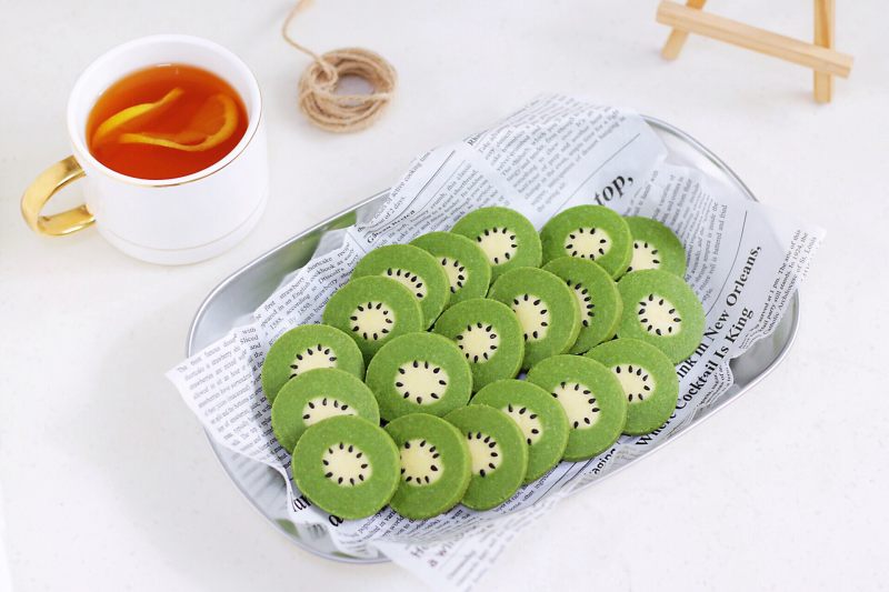 Kiwi Shaped Cookies