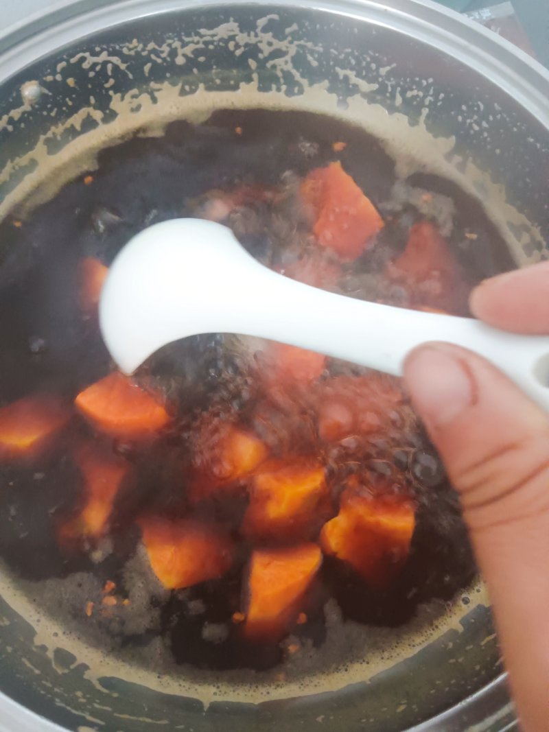 Steps for Making Sweet Potato and Donkey-Hide Gelatin Dessert