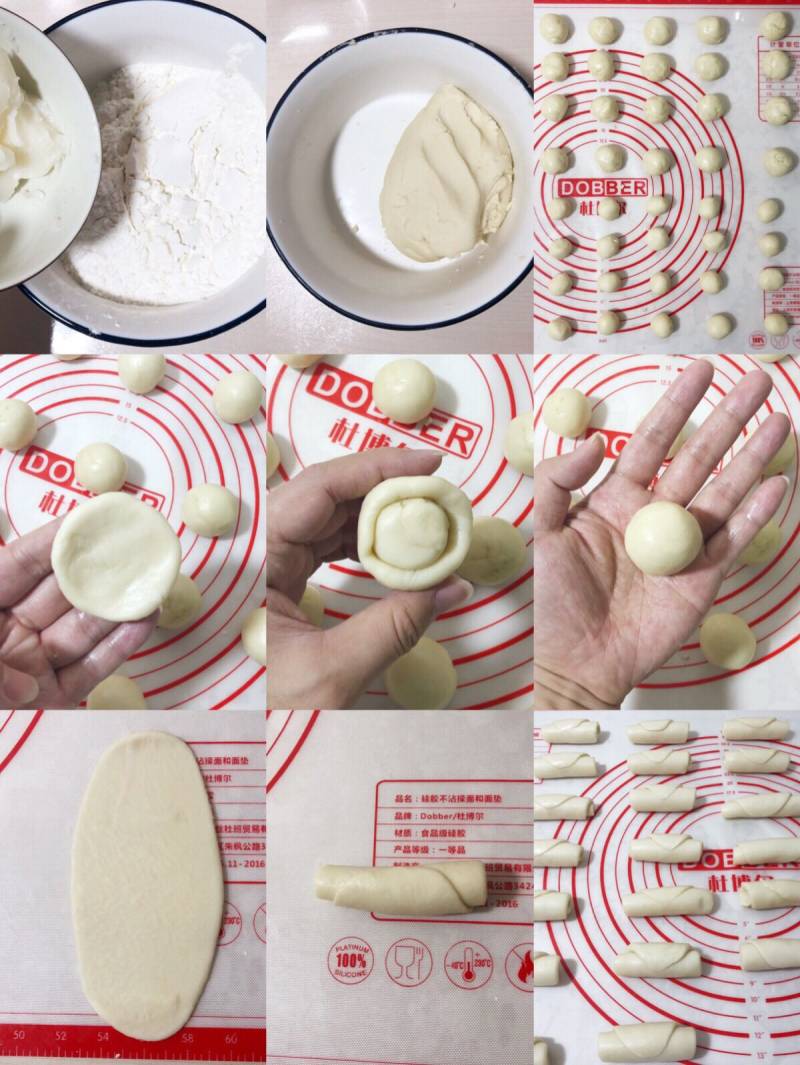 Steps for Making Egg Yolk Pastry