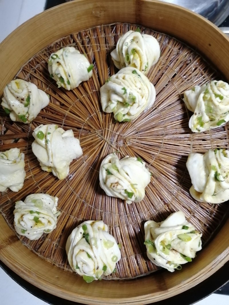 Steps for Making Mini Scallion Rolls