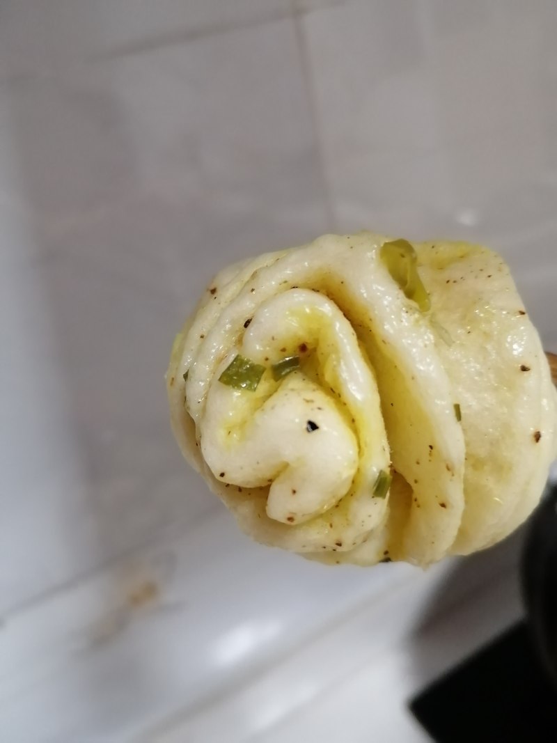 Steps for Making Mini Scallion Rolls