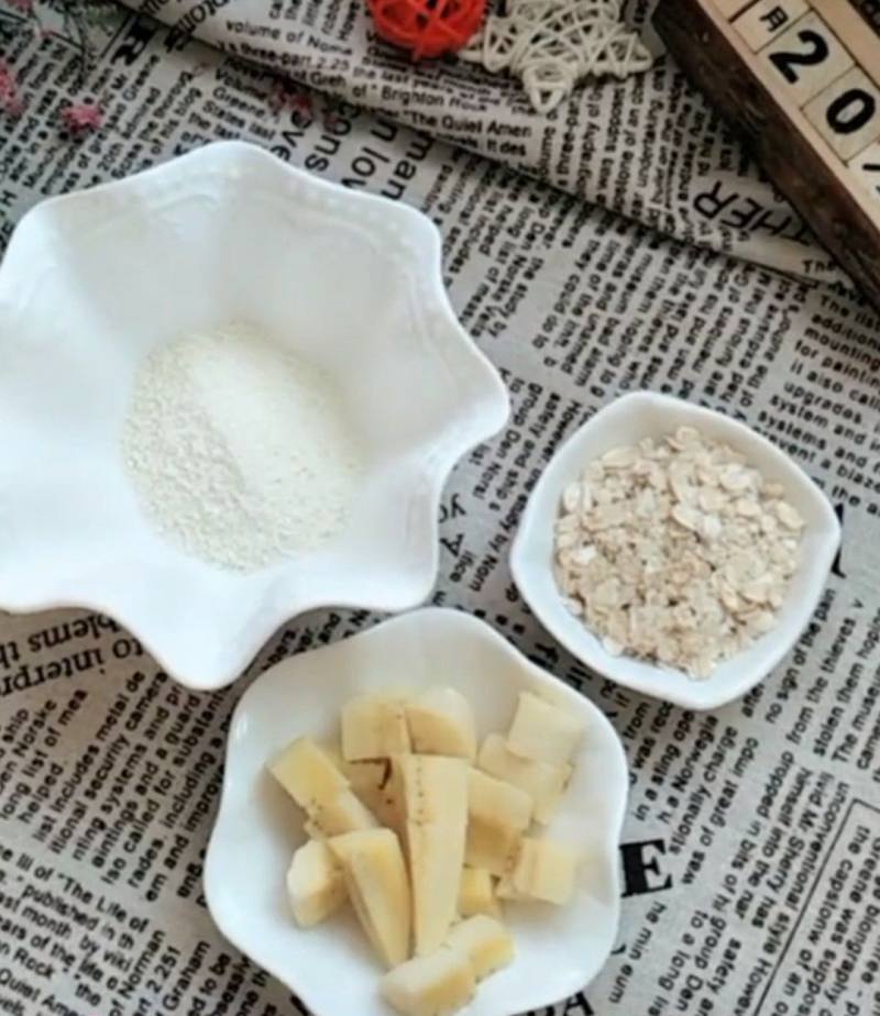 Steps for making Banana Oatmeal Rice Noodles