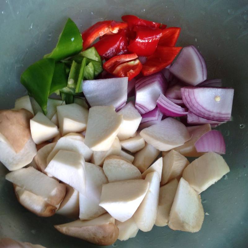 Steps for cooking Three Cup Mushroom