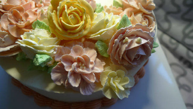 Korean Buttercream Flower Cake