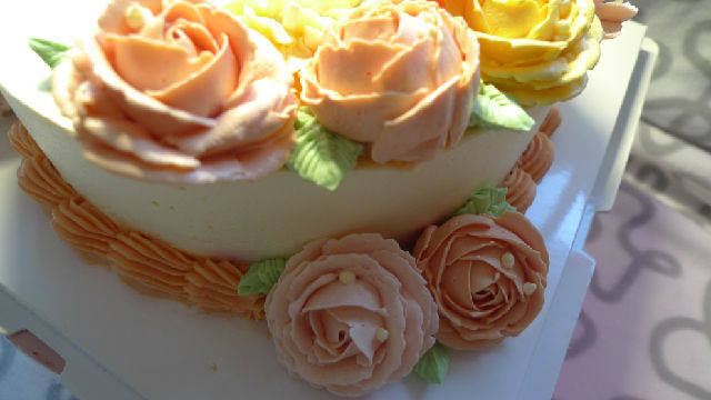 Korean Buttercream Flower Cake