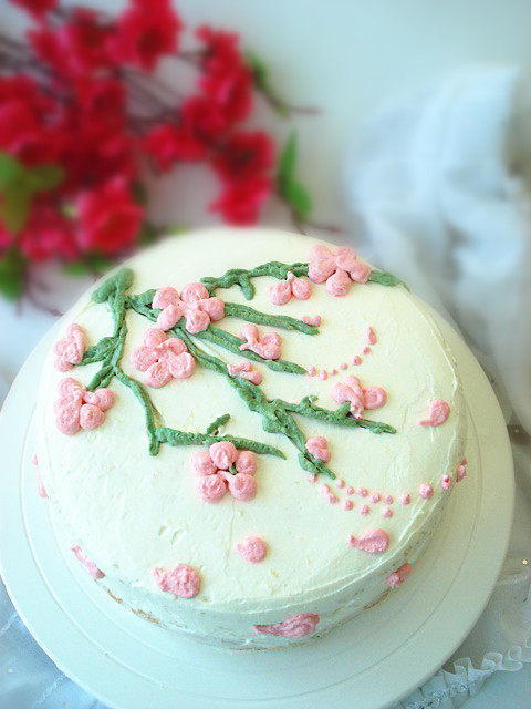 Spring Plum Blossom Cake