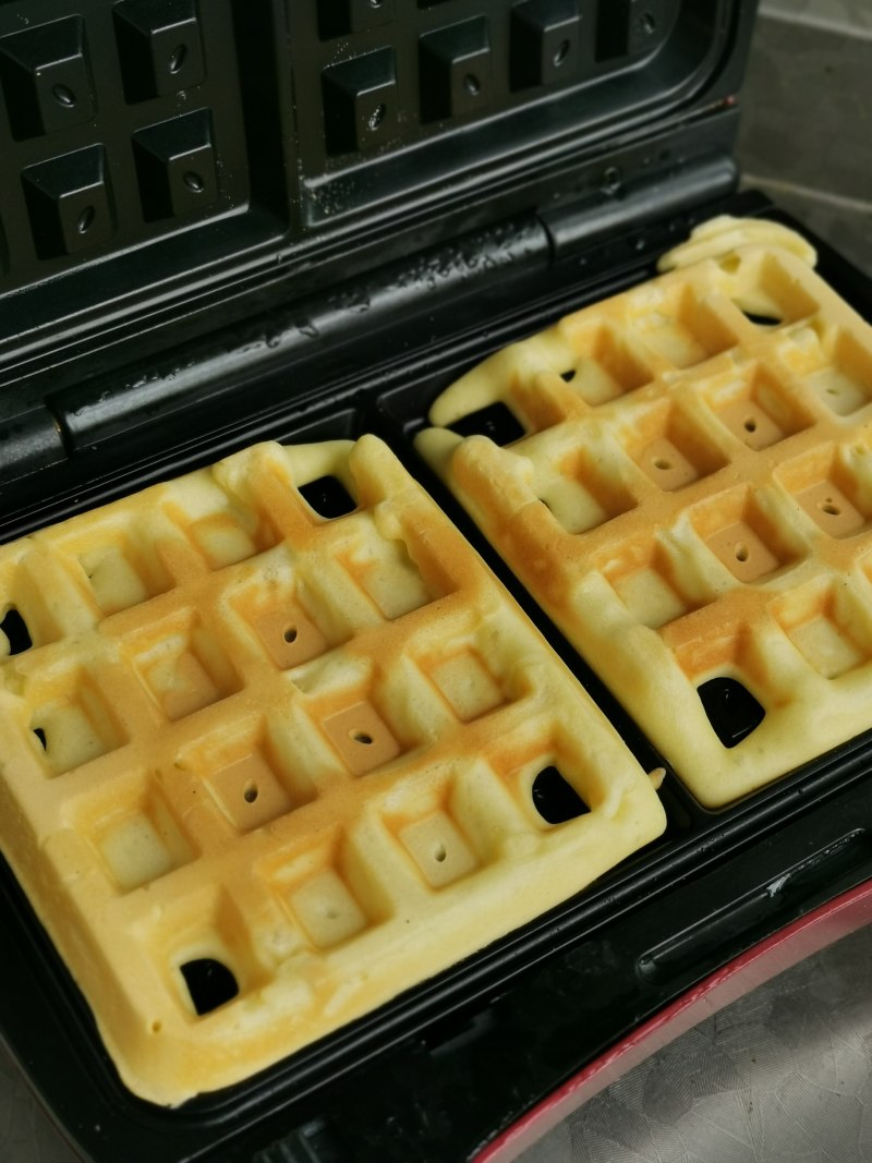 Coconut Waffle Making Steps