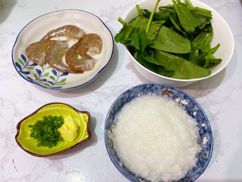 Vegetable and Meatball Congee + Shrimp and Spinach Congee~ Cooking Steps