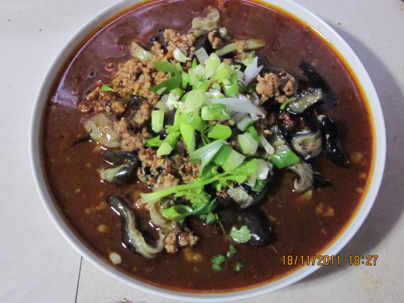 Savory and Spicy Eggplant with Sauce