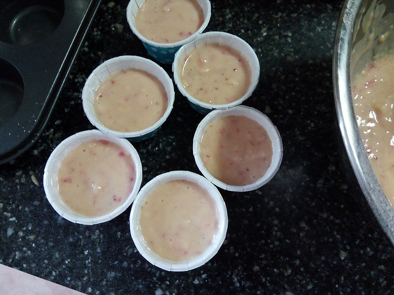 Steps for Making Strawberry Muffin Cups