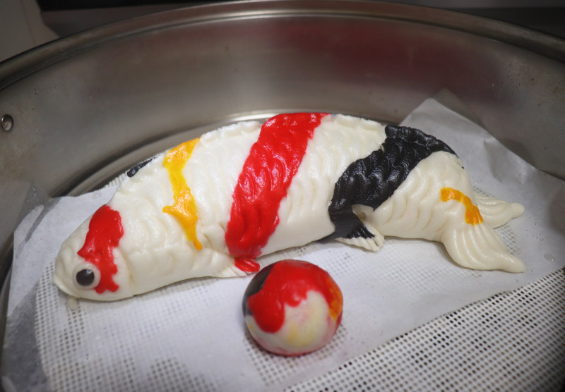 Seeing Koi Fish, Bringing Good Luck, Full of Blessings, Wishes Come True~ Cooking Steps