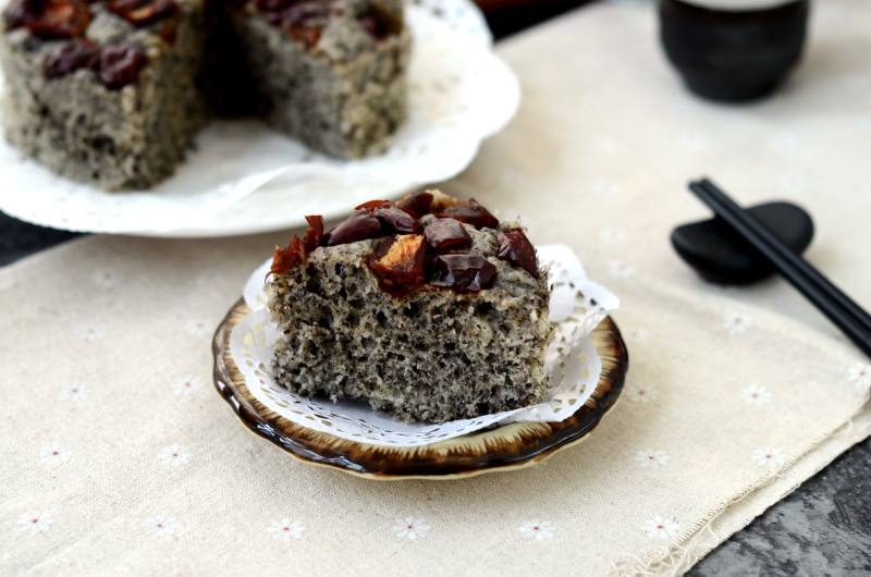 Black Sesame Red Date Cake