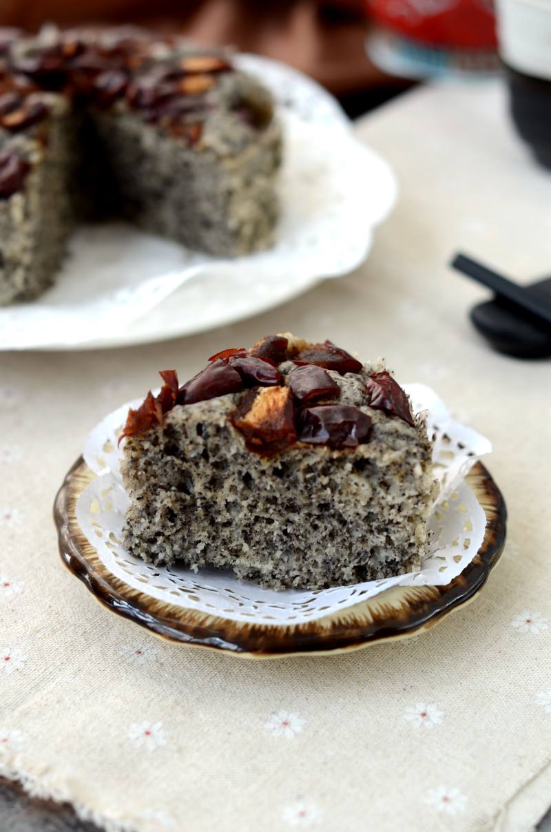 Black Sesame Red Date Cake