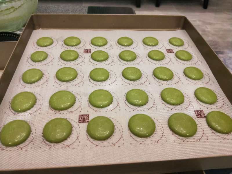 Steps for Making Italian Matcha Macarons (No Artificial Coloring)