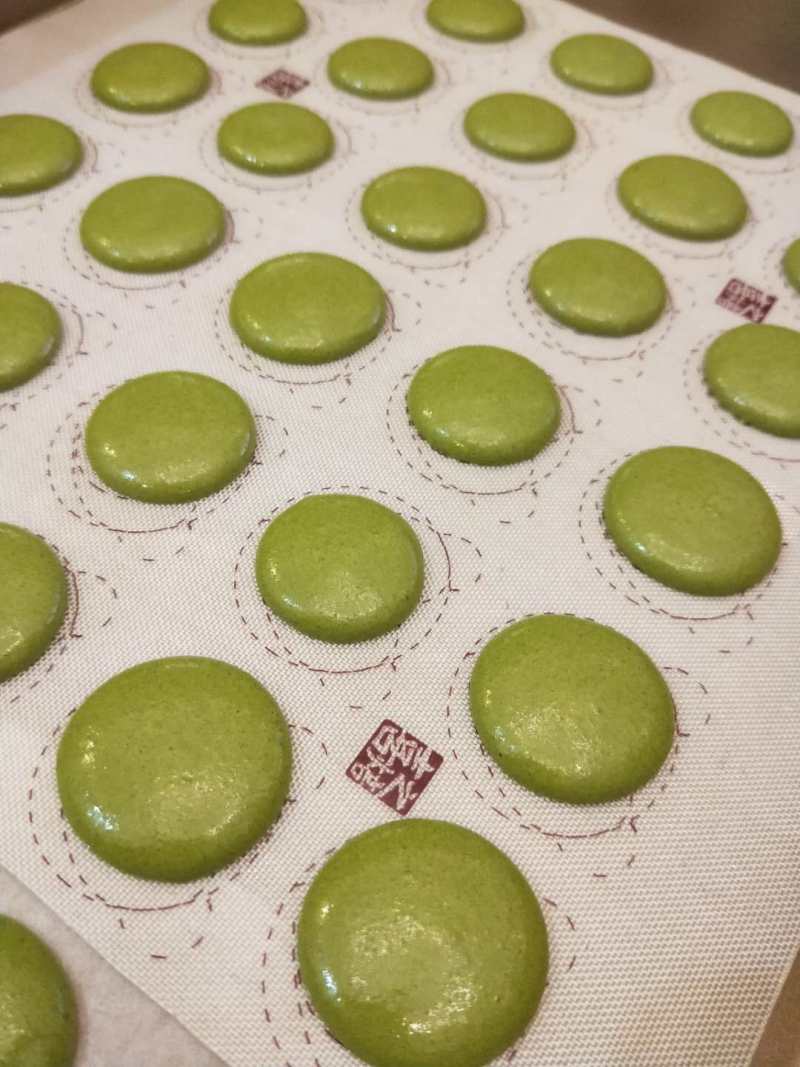 Steps for Making Italian Matcha Macarons (No Artificial Coloring)