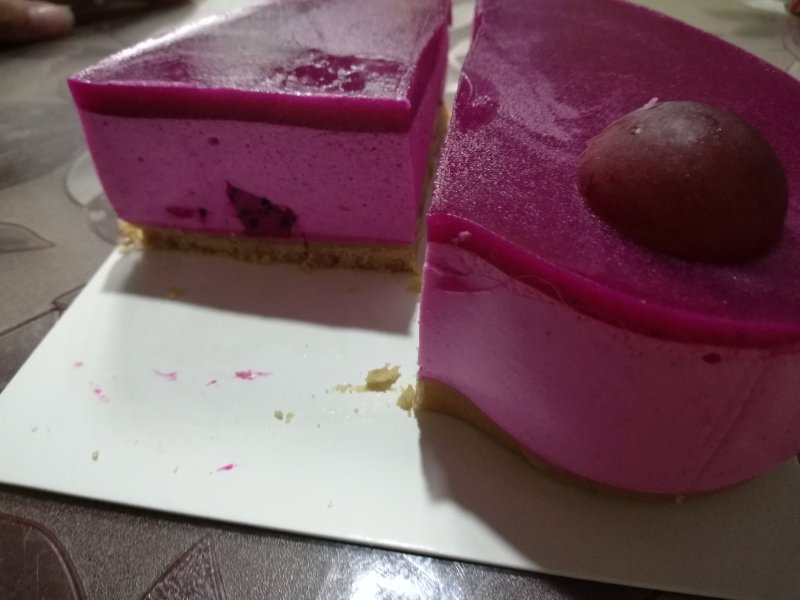 Dragon Fruit Mousse Cake