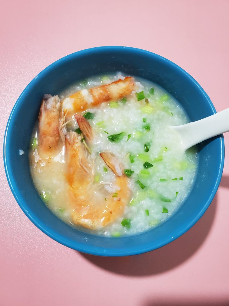 Steps for Making Shrimp and Celery Congee