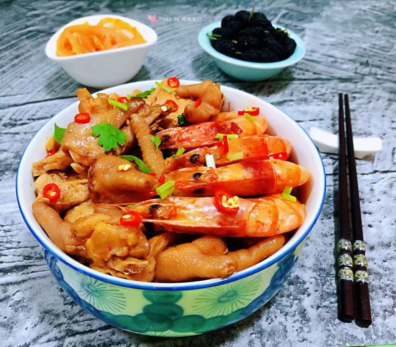 Mingxia Chicken Feet and Shrimp Hot Pot #Cooking a Feast with Leftover Ingredients# Cooking Steps