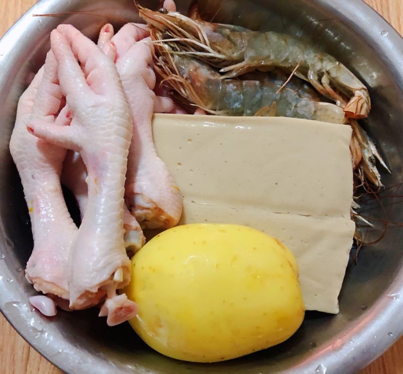 Mingxia Chicken Feet and Shrimp Hot Pot #Cooking a Feast with Leftover Ingredients# Cooking Steps