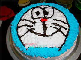 Birthday Cake@@For Nephew~~Doraemon Cake Making Steps