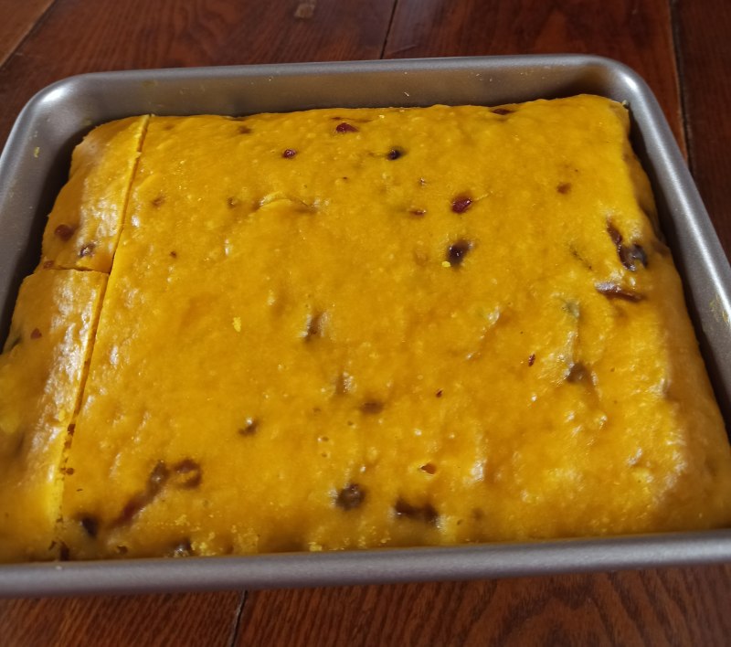 Steps for Making Pumpkin Cranberry Steamed Cake