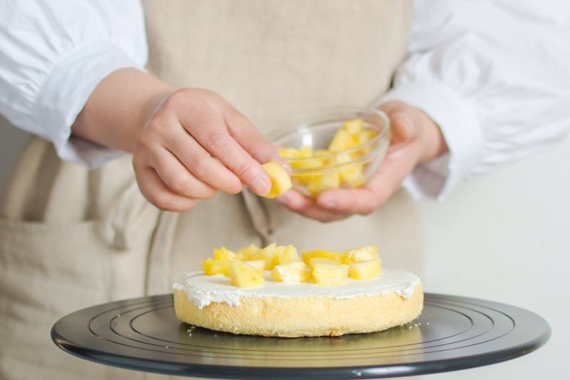 Cooking Steps for Passion Fruit Pineapple Cream Cake