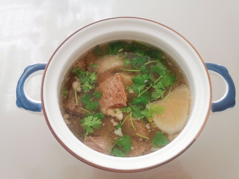 White Radish and Lamb Stew Cooking Steps