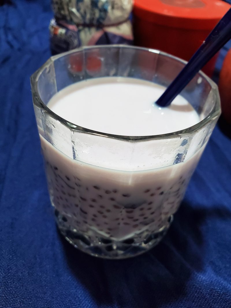 Steps for making Milk Purple Sweet Potato Tapioca Pudding