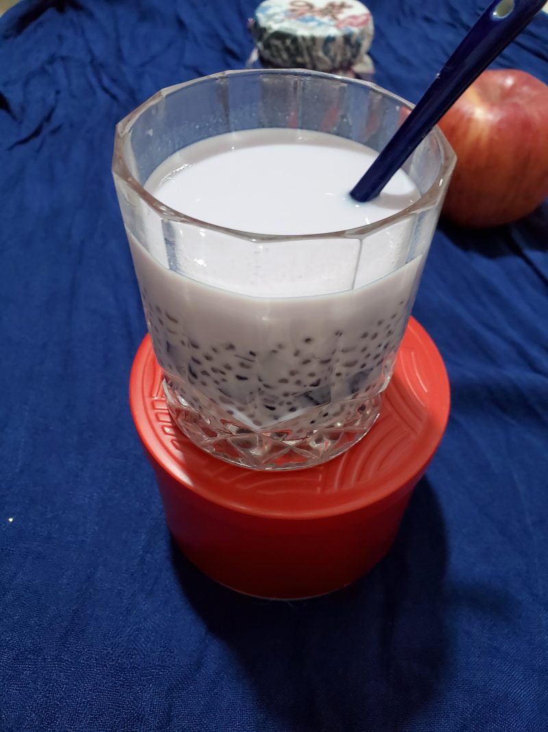 Steps for making Milk Purple Sweet Potato Tapioca Pudding