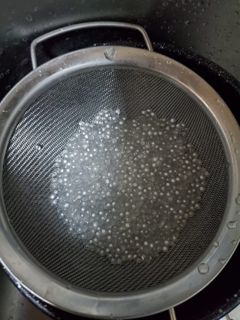 Steps for making Milk Purple Sweet Potato Tapioca Pudding