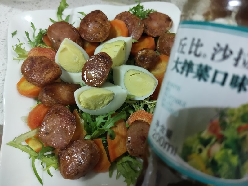 Step-by-Step Instructions for Egg Sausage Salad