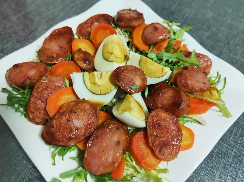 Step-by-Step Instructions for Egg Sausage Salad