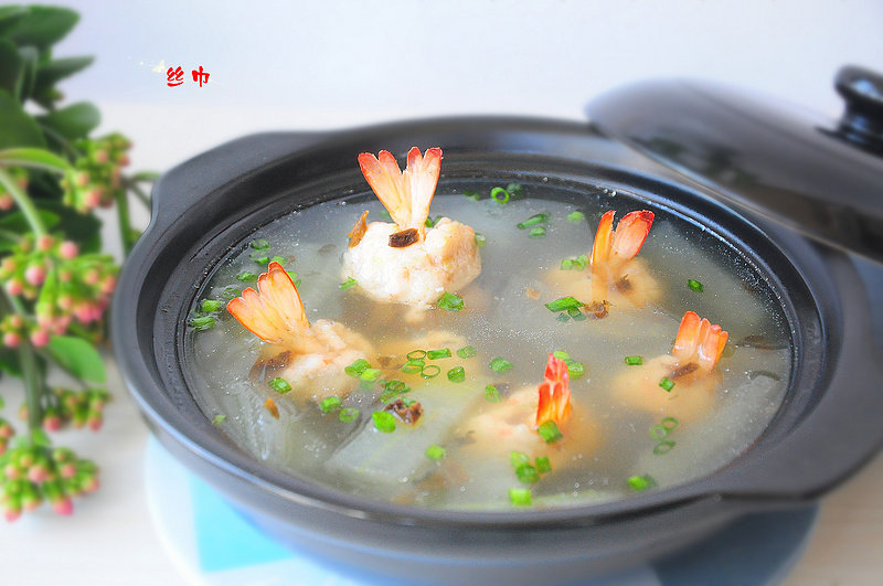 Winter Melon Shrimp Minced Bean Sprout Soup