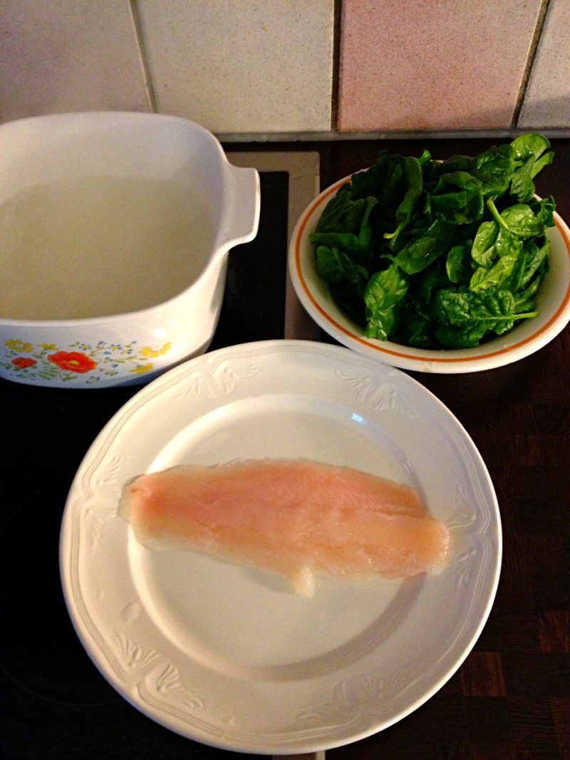 Cod and Spinach Porridge Cooking Steps